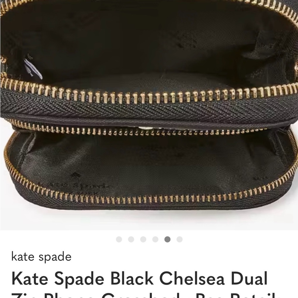 Kate Spade Black Chelsea Dual Zip Phone Crossbody Bag Retail:$180 NWT - Picture 2 of 6